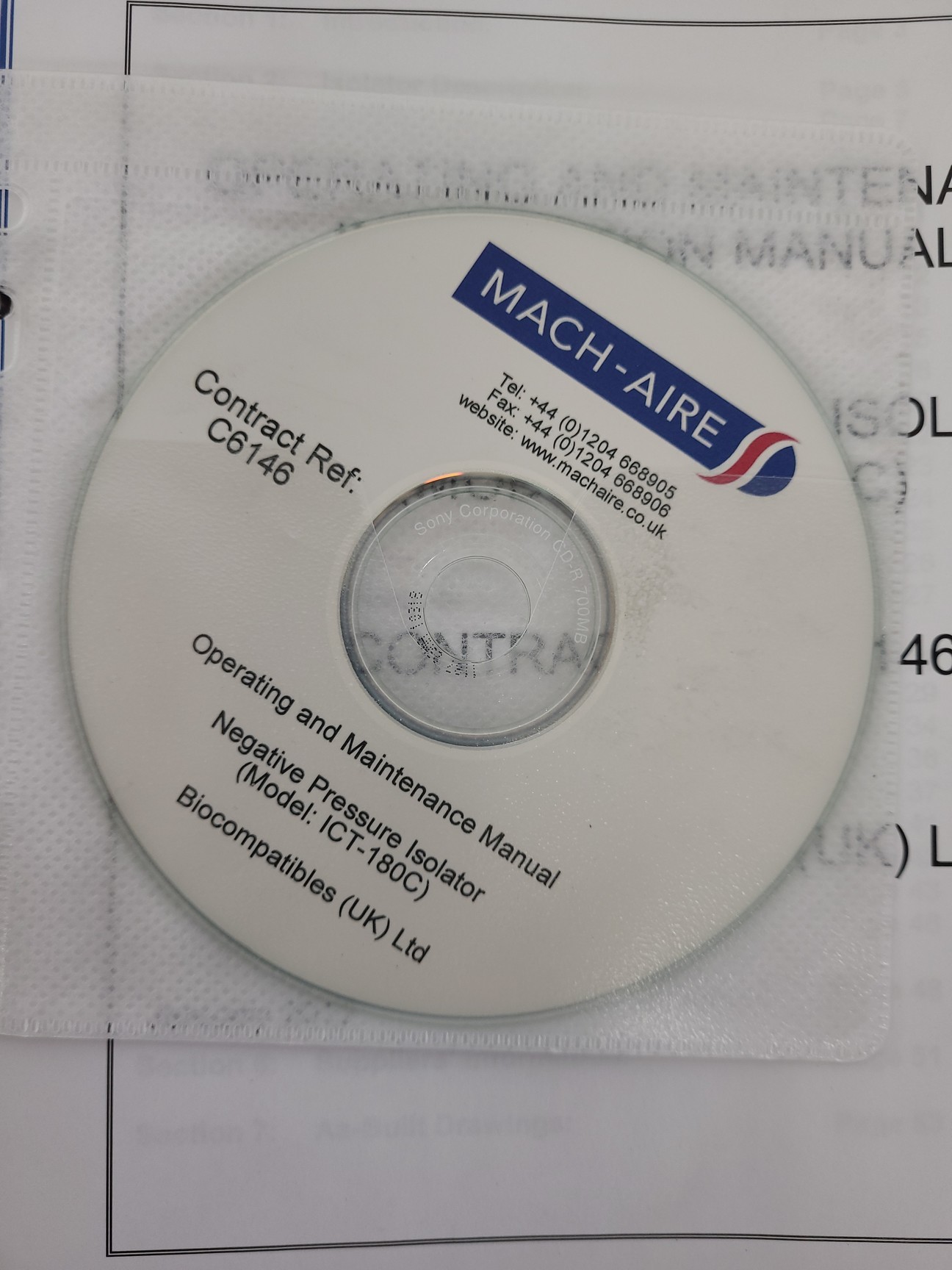 Image of Mach-Aire ICT-180 Glove Box Safety Cabinet Pharmacy Dispensing Isolator Lab