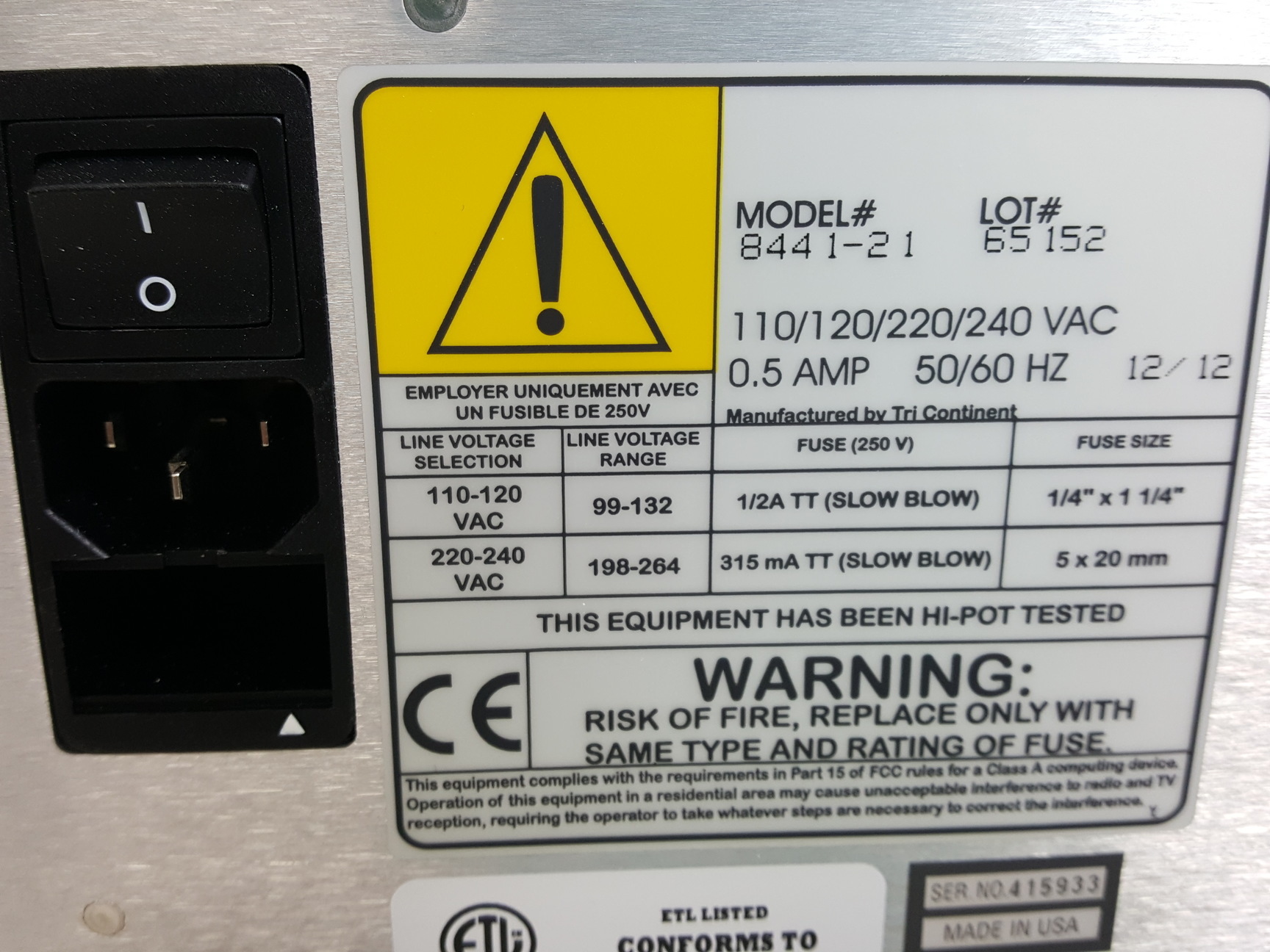 Image of Life Technologies Ion Torrent OneTouch ES Enrichment System Model no. 844-21 Lab