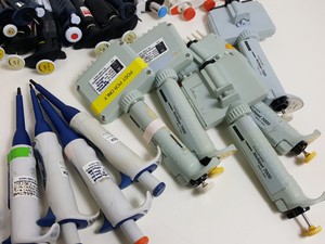 Thumbnail image of 43 x Laboratory Pipettes - Biohit, Gilson Pipetman, Labnet, Nichipet, Rainin Lab