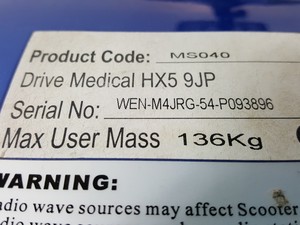 Thumbnail image of Drive Medical Mobility Scooter MS040 Neo 4  + Basket, Key & Charger