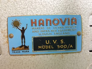 Thumbnail image of Hanovia U.V.S Model 500/A & UV Lamp Lab