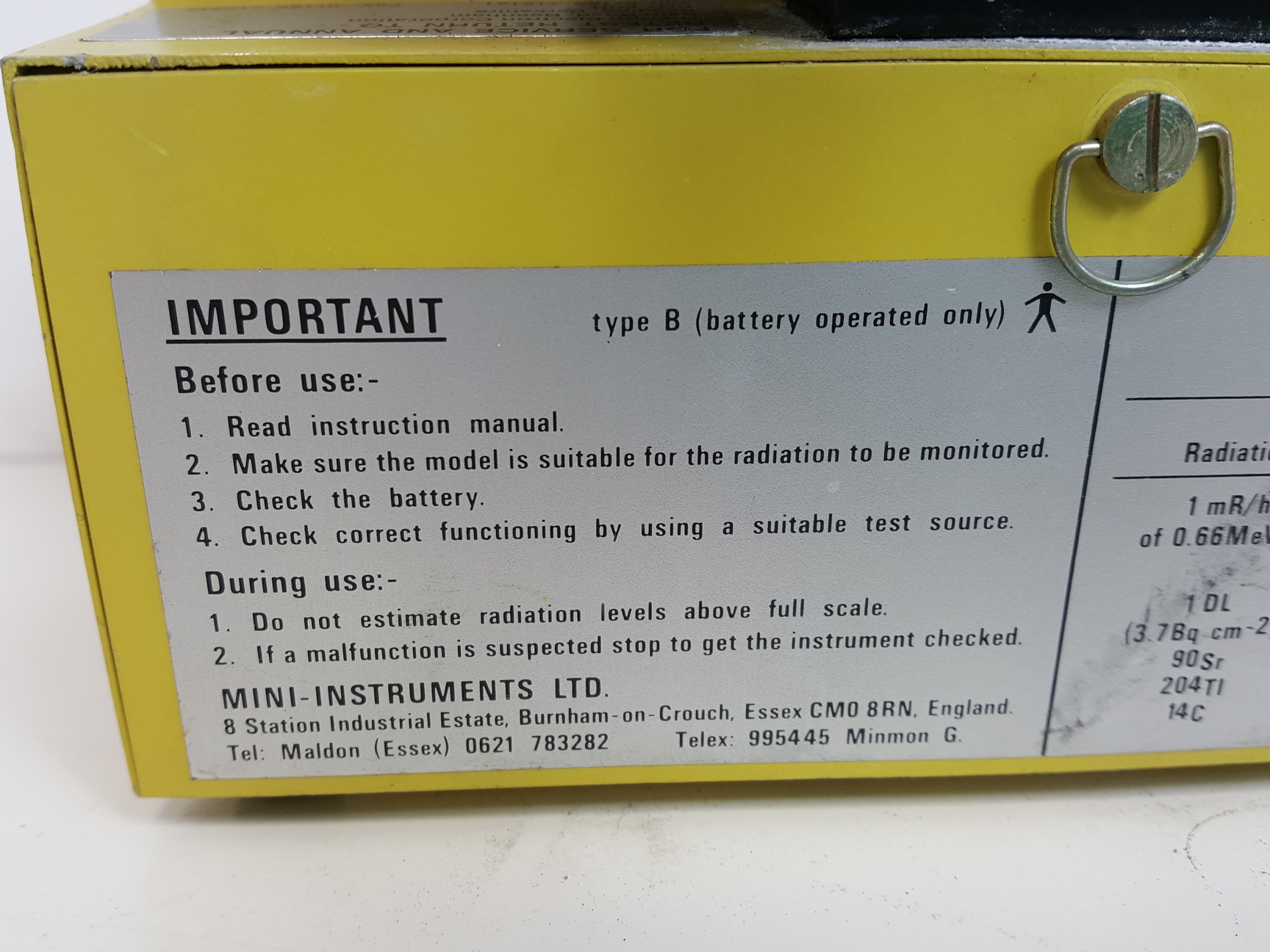 Image of Series 900 Mini-Monitor G-M Tube Geiger Counter Lab