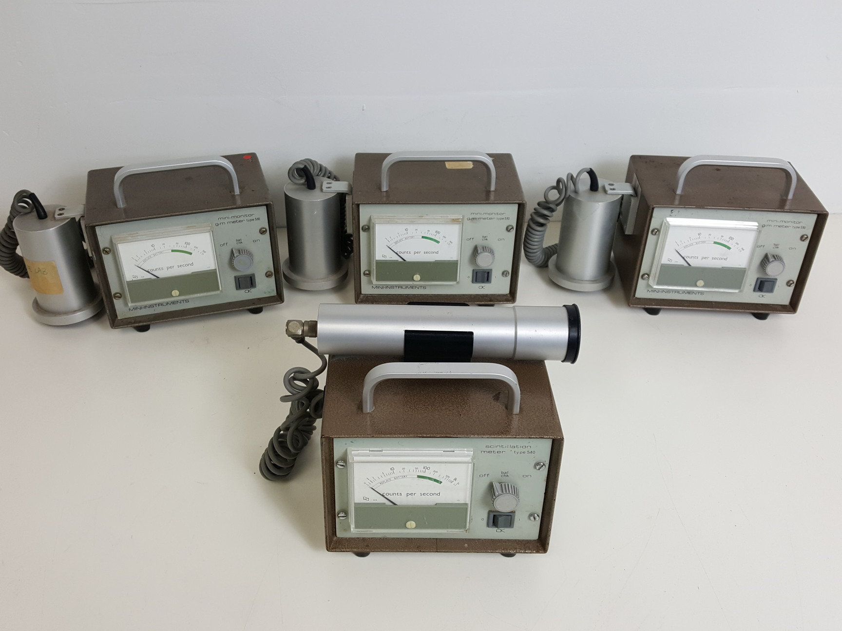 Image of 4 X Mini-Instruments Mini-Monitor G.M & Scintillation Meters - 510 & 540 Lab