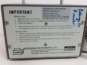 Thumbnail image of 4 X Mini-Instruments Mini-Monitor G.M & Scintillation Meters - 510 & 540 Lab