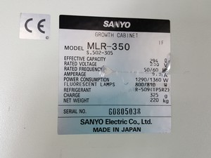 Thumbnail image of Sanyo Growth Cabinet Model  MLR-350 Lab Spares or Repairs