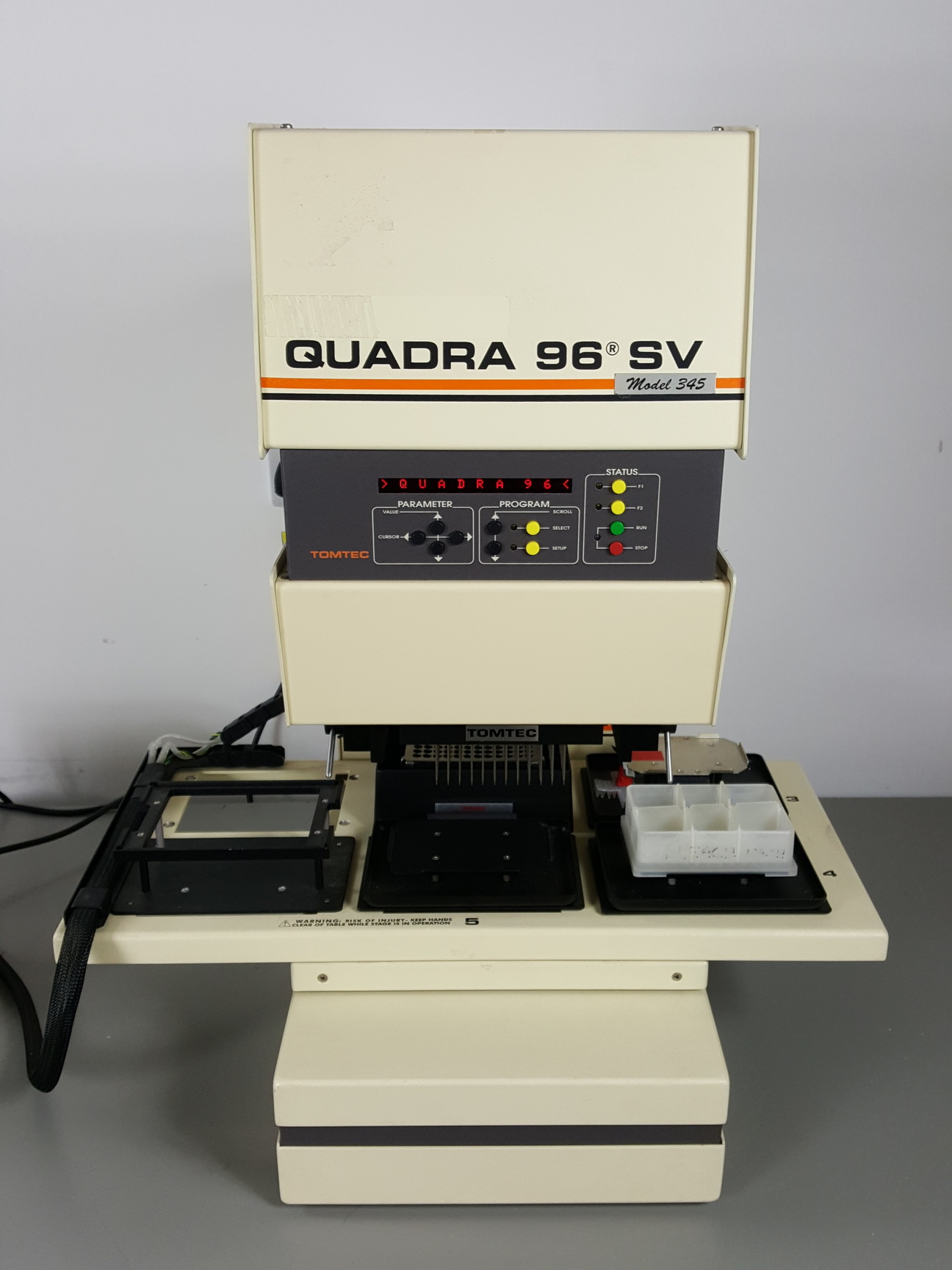 Image of Tomtec Quadra 96 SV Model 345 Liquid Handling System - 7554-85 Economy Drive Lab