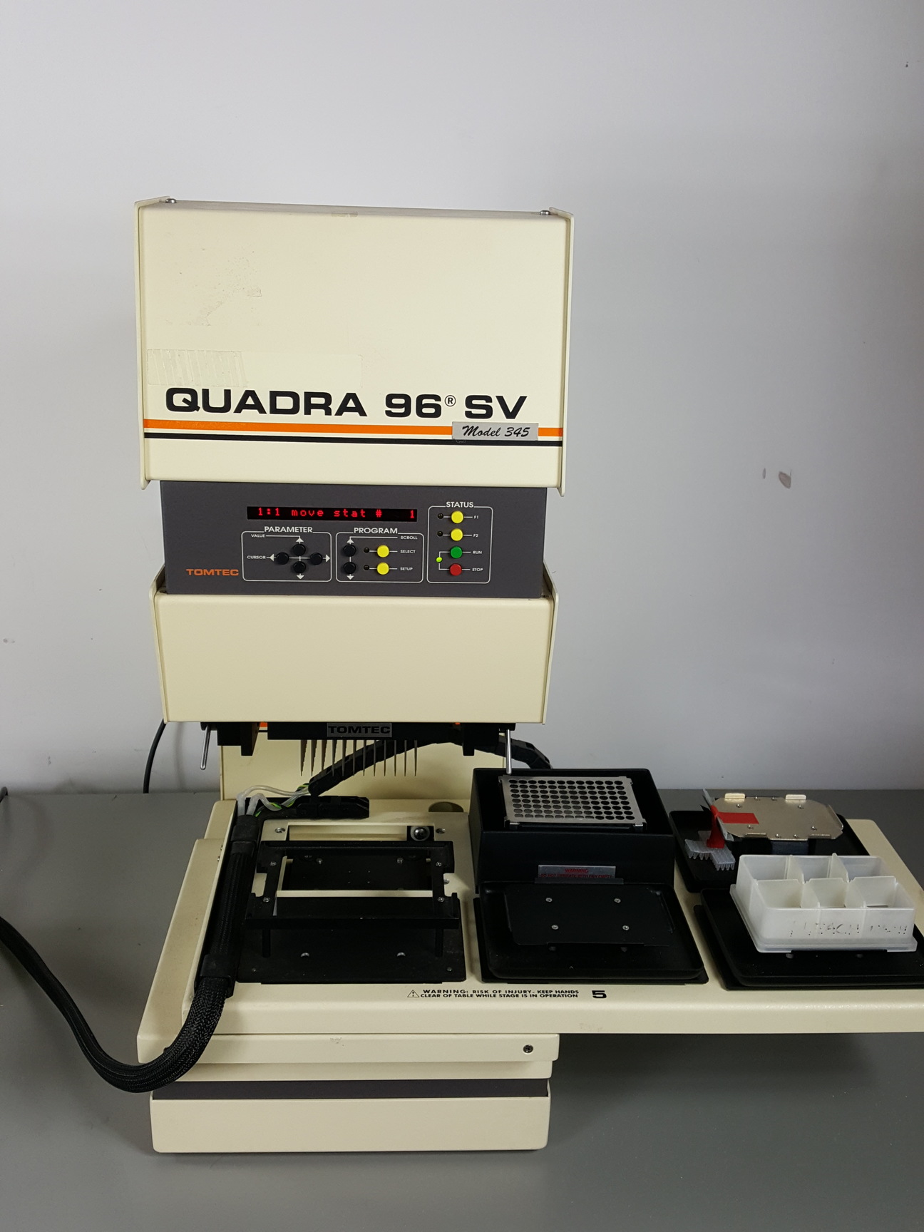 Image of Tomtec Quadra 96 SV Model 345 Liquid Handling System - 7554-85 Economy Drive Lab