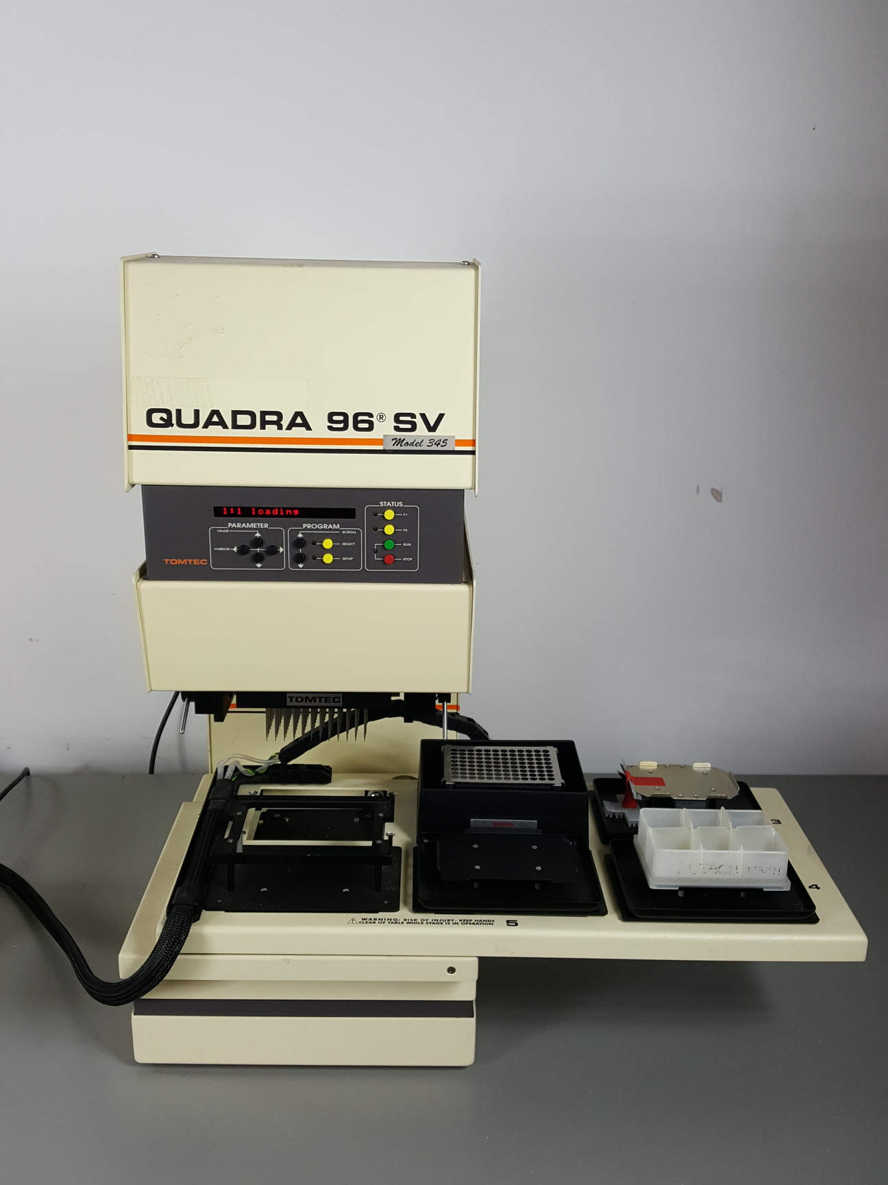 Image of Tomtec Quadra 96 SV Model 345 Liquid Handling System - 7554-85 Economy Drive Lab
