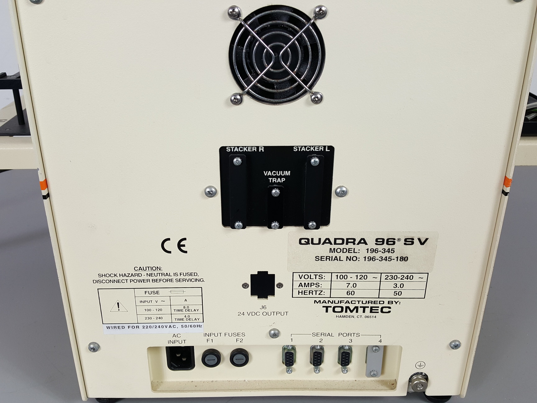 Image of Tomtec Quadra 96 SV Model 345 Liquid Handling System - 7554-85 Economy Drive Lab
