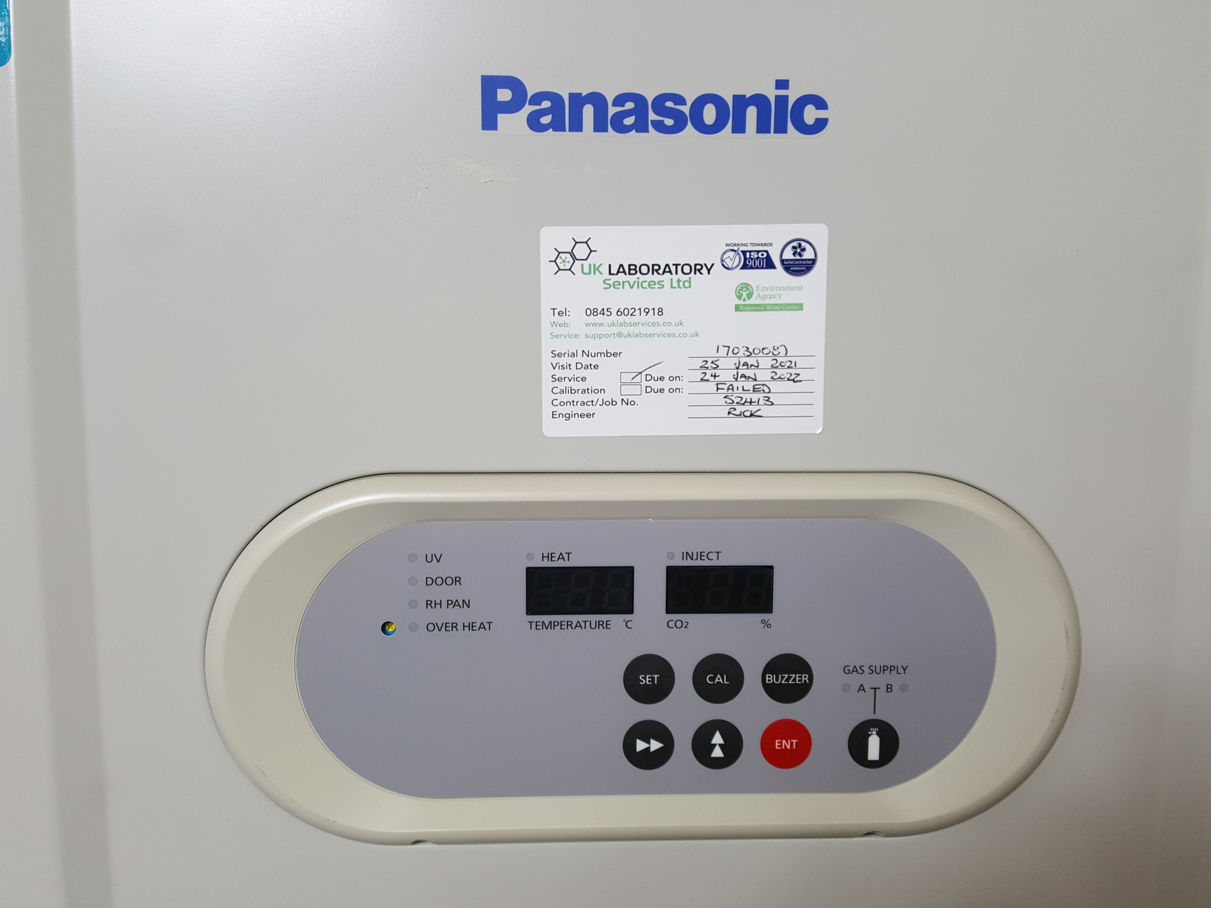 Image of Panasonic CO2 Laboratory Incubator  Model - MCO-18AC-PE Lab