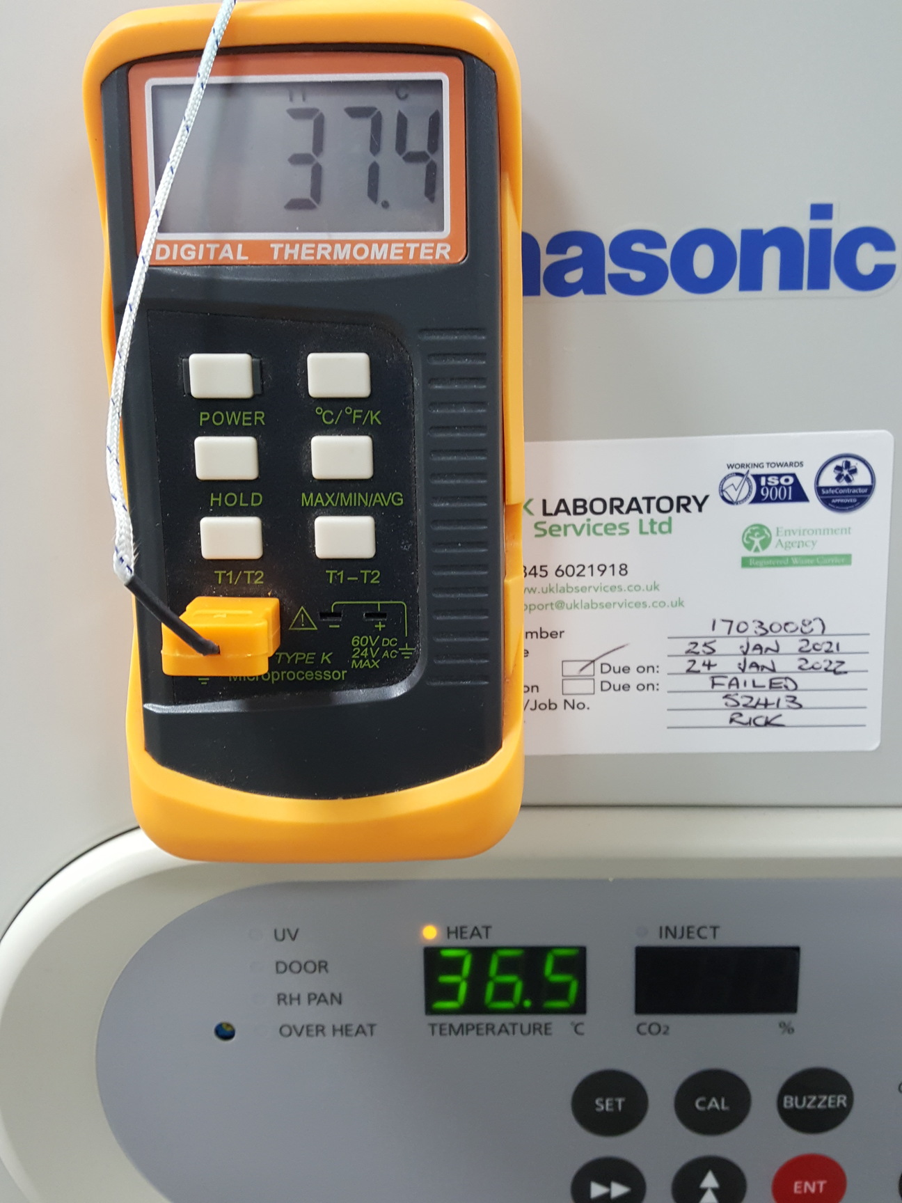 Image of Panasonic CO2 Laboratory Incubator  Model - MCO-18AC-PE Lab