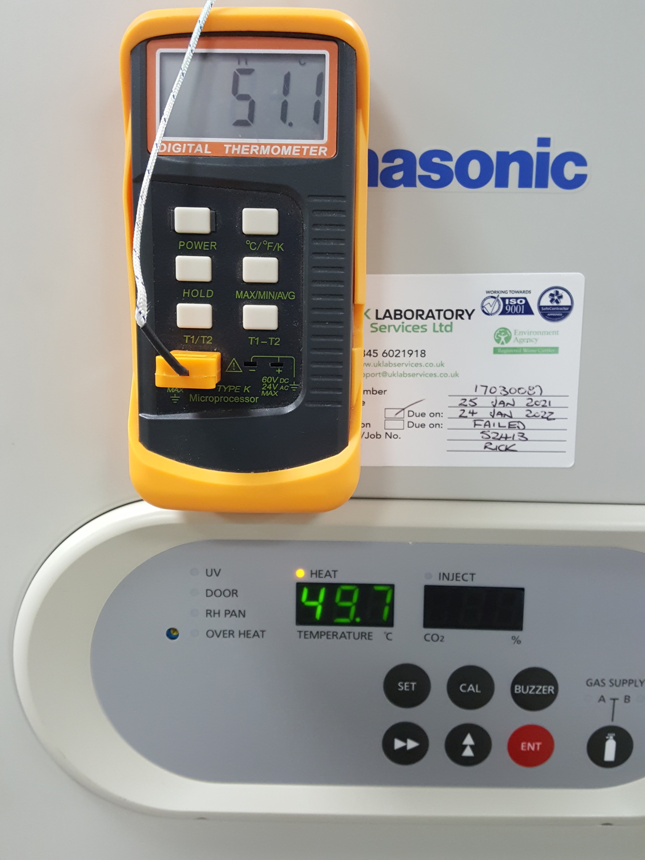 Image of Panasonic CO2 Laboratory Incubator  Model - MCO-18AC-PE Lab