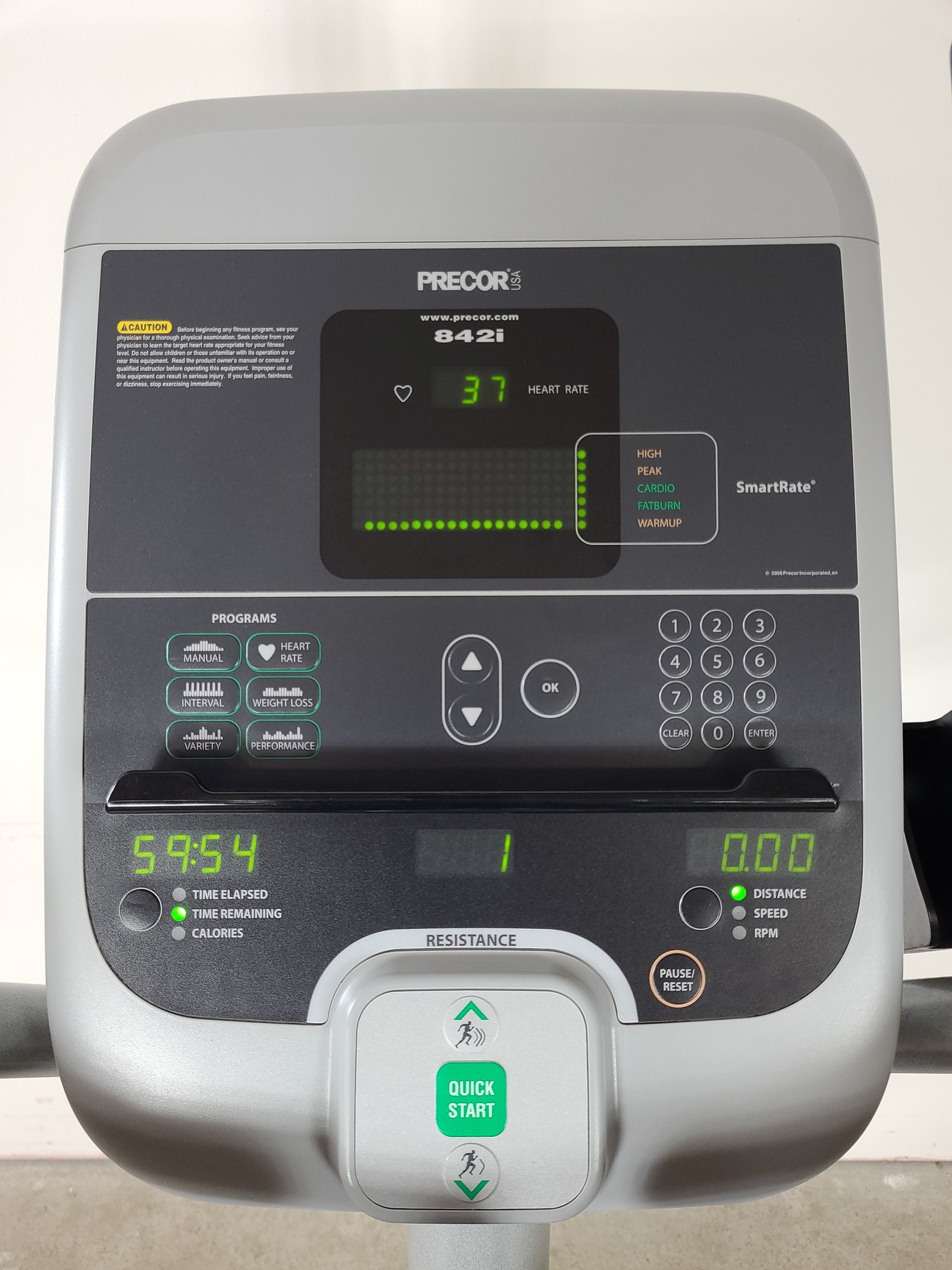 Image of Precor C842i Commercial Cycle Exercise Bike Gym 