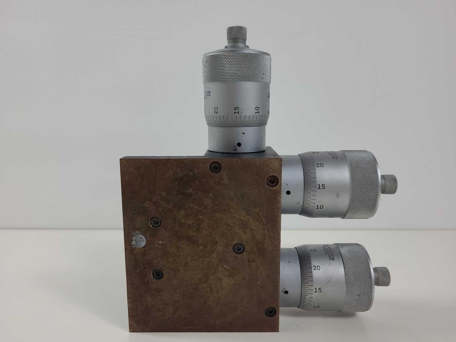 Image of 2 x Micromanipulator Parts The L.S. Starrett Co Athol. Mass. USA. No 465M Lab