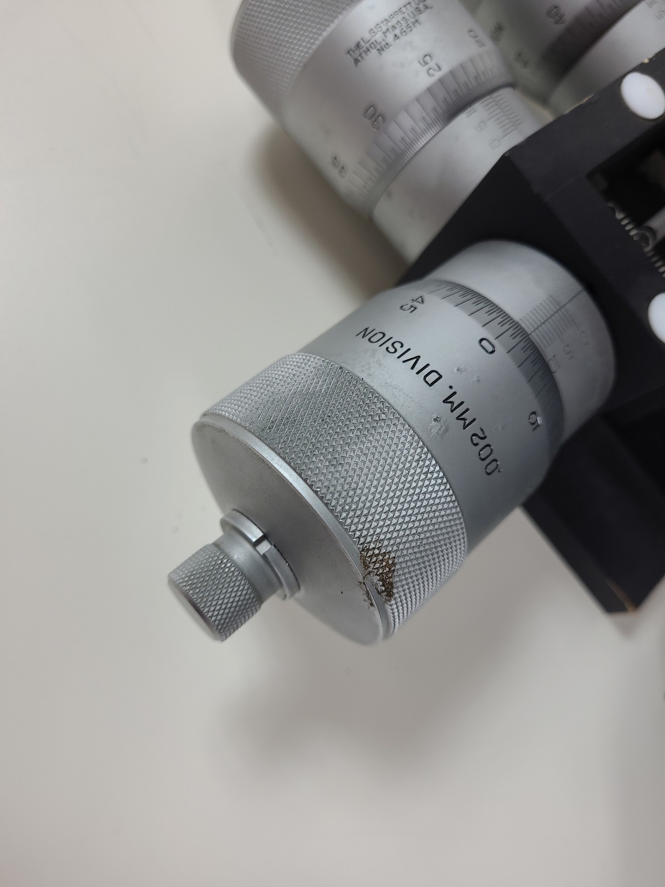 Image of 2 x Micromanipulator Parts The L.S. Starrett Co Athol. Mass. USA. No 465M Lab