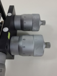 Thumbnail image of 2 x Micromanipulator Parts The L.S. Starrett Co Athol. Mass. USA. No 465M Lab