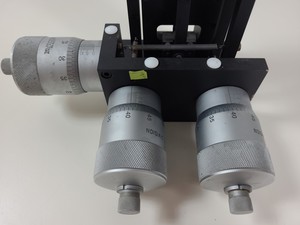 Thumbnail image of 2 x Micromanipulator Parts The L.S. Starrett Co Athol. Mass. USA. No 465M Lab