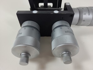 Thumbnail image of 2 x Micromanipulator Parts The L.S. Starrett Co Athol. Mass. USA. No 465M Lab