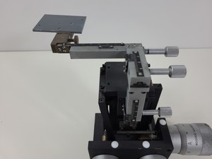 Thumbnail image of 2 x Micromanipulator Parts The L.S. Starrett Co Athol. Mass. USA. No 465M Lab
