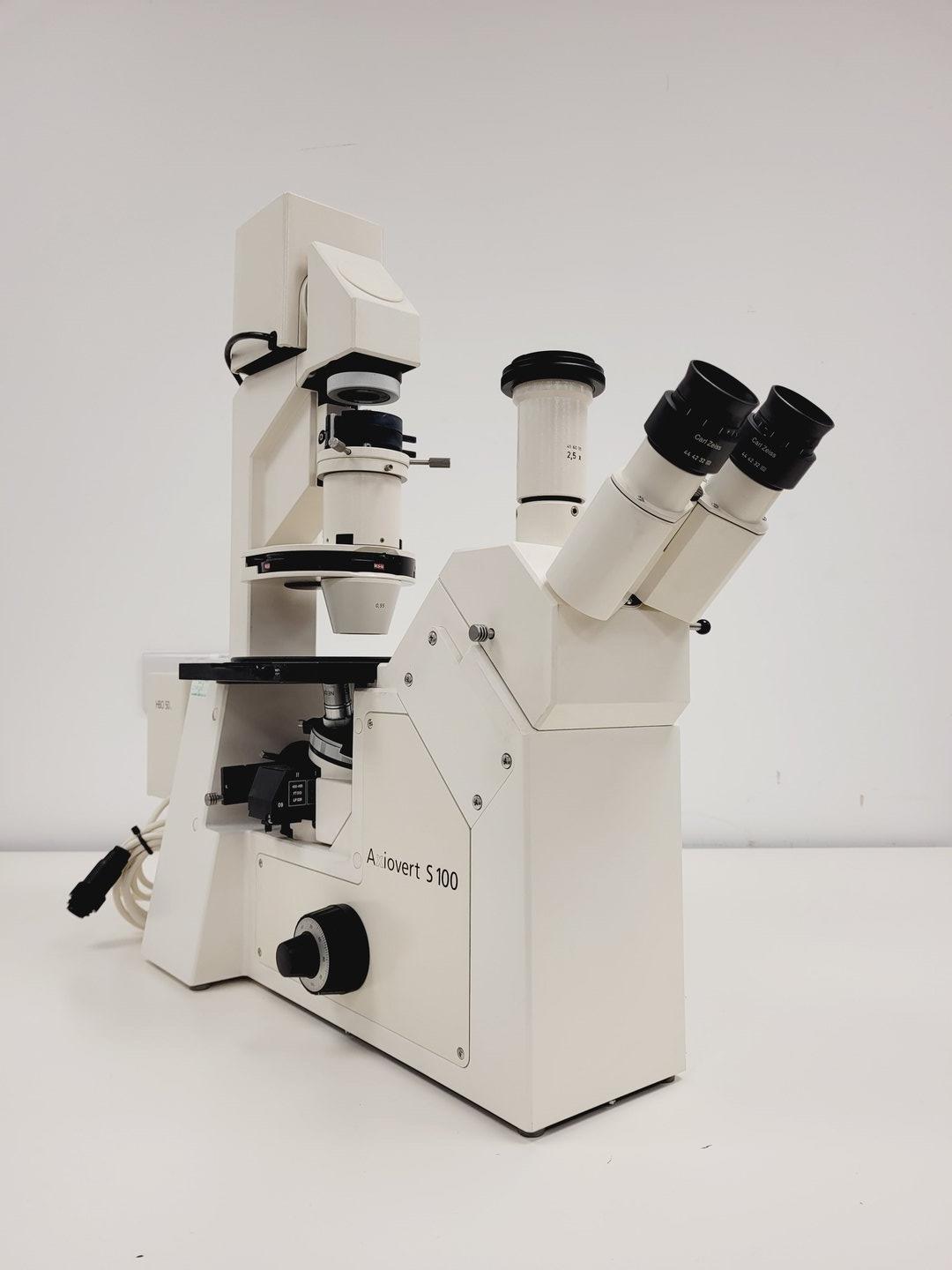 Image of Zeiss Axiovert S100 Inverted Fluorescence Phase Contrast Microscope