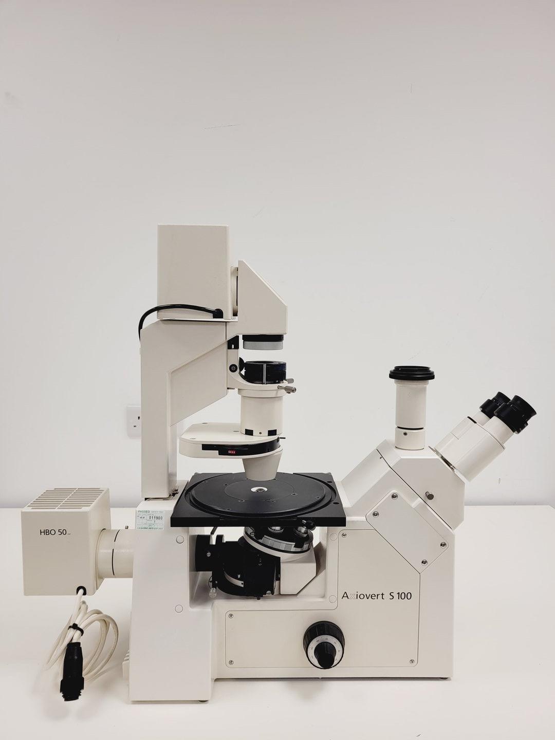 Image of Zeiss Axiovert S100 Inverted Fluorescence Phase Contrast Microscope