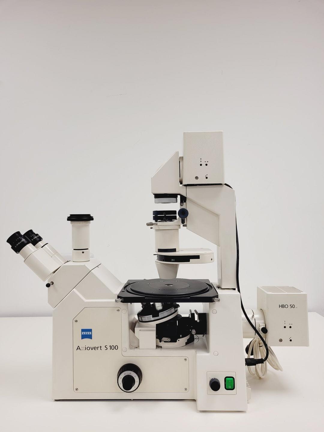 Image of Zeiss Axiovert S100 Inverted Fluorescence Phase Contrast Microscope