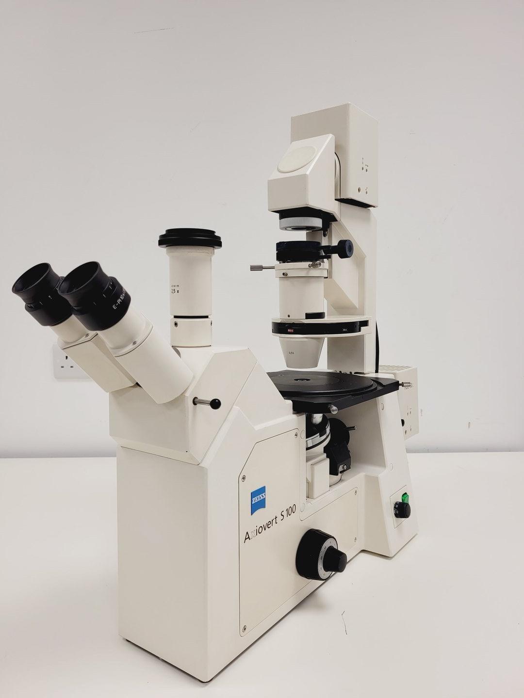 Image of Zeiss Axiovert S100 Inverted Fluorescence Phase Contrast Microscope