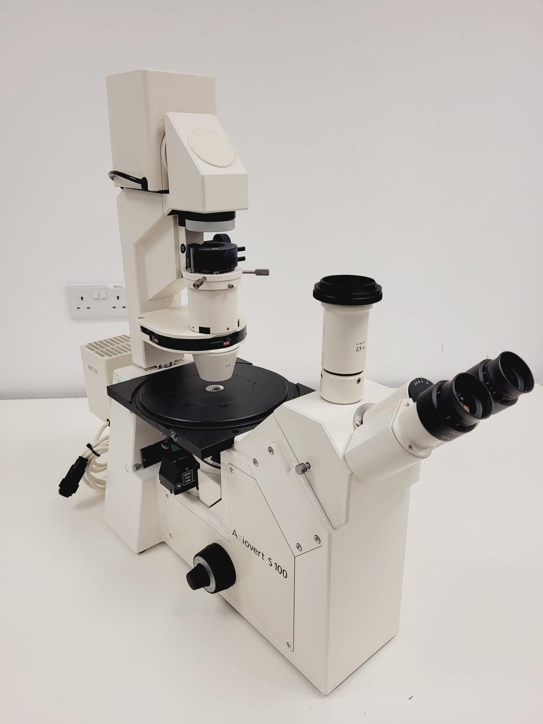 Image of Zeiss Axiovert S100 Inverted Fluorescence Phase Contrast Microscope