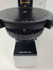 Thumbnail image of Olympus BX50 Fluorescence Microscope w/ 4 x Objectives - 10x/0.30 P, 4x/0.13 P 