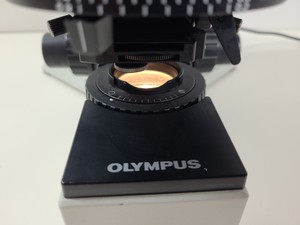 Thumbnail image of Olympus BX50 Fluorescence Microscope w/ 4 x Objectives - 10x/0.30 P, 4x/0.13 P 