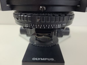 Thumbnail image of Olympus BX50 Fluorescence Microscope w/ 4 x Objectives - 10x/0.30 P, 4x/0.13 P 