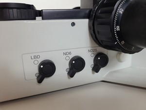 Thumbnail image of Olympus BX50 Fluorescence Microscope w/ 4 x Objectives - 10x/0.30 P, 4x/0.13 P 
