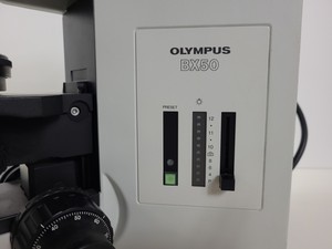 Thumbnail image of Olympus BX50 Fluorescence Microscope w/ 4 x Objectives - 10x/0.30 P, 4x/0.13 P 