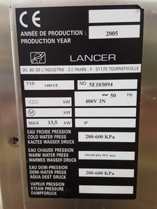 Thumbnail image of Lancer Dishwasher 1400UP Laboratory Glass Washer Lab