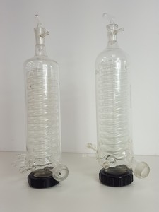 Thumbnail image of Pair of Buchi Rotavapor Glass Rotary Evaporator Condensers & Accessories Lab