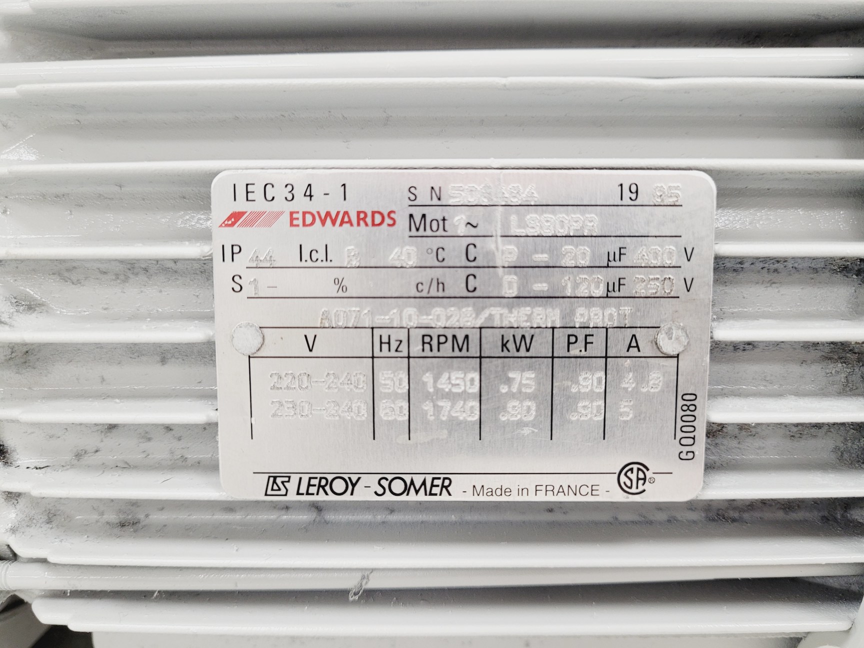 Image of Edwards 28 E2M28 Two Stage Rotary Vane Vacuum Pump Lab