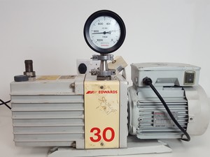 Thumbnail image of Edwards 30 E2M30 Rotary Vane Dual Stage Vacuum Pump Lab - Spares / Repairs