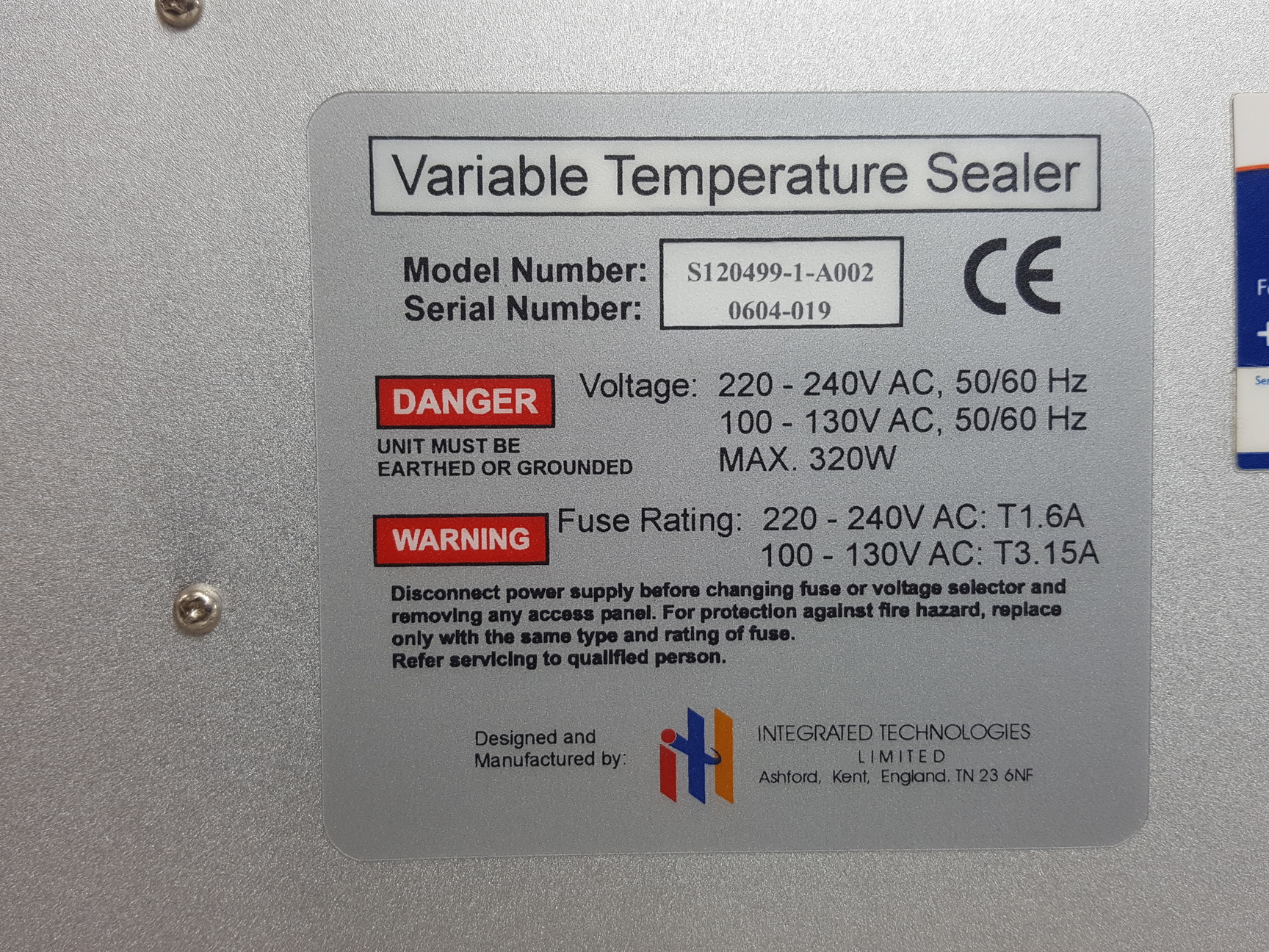 Image of Thermo Scientific S1420499-1-A002 G-Sealer Variable Temperature Sealer Lab