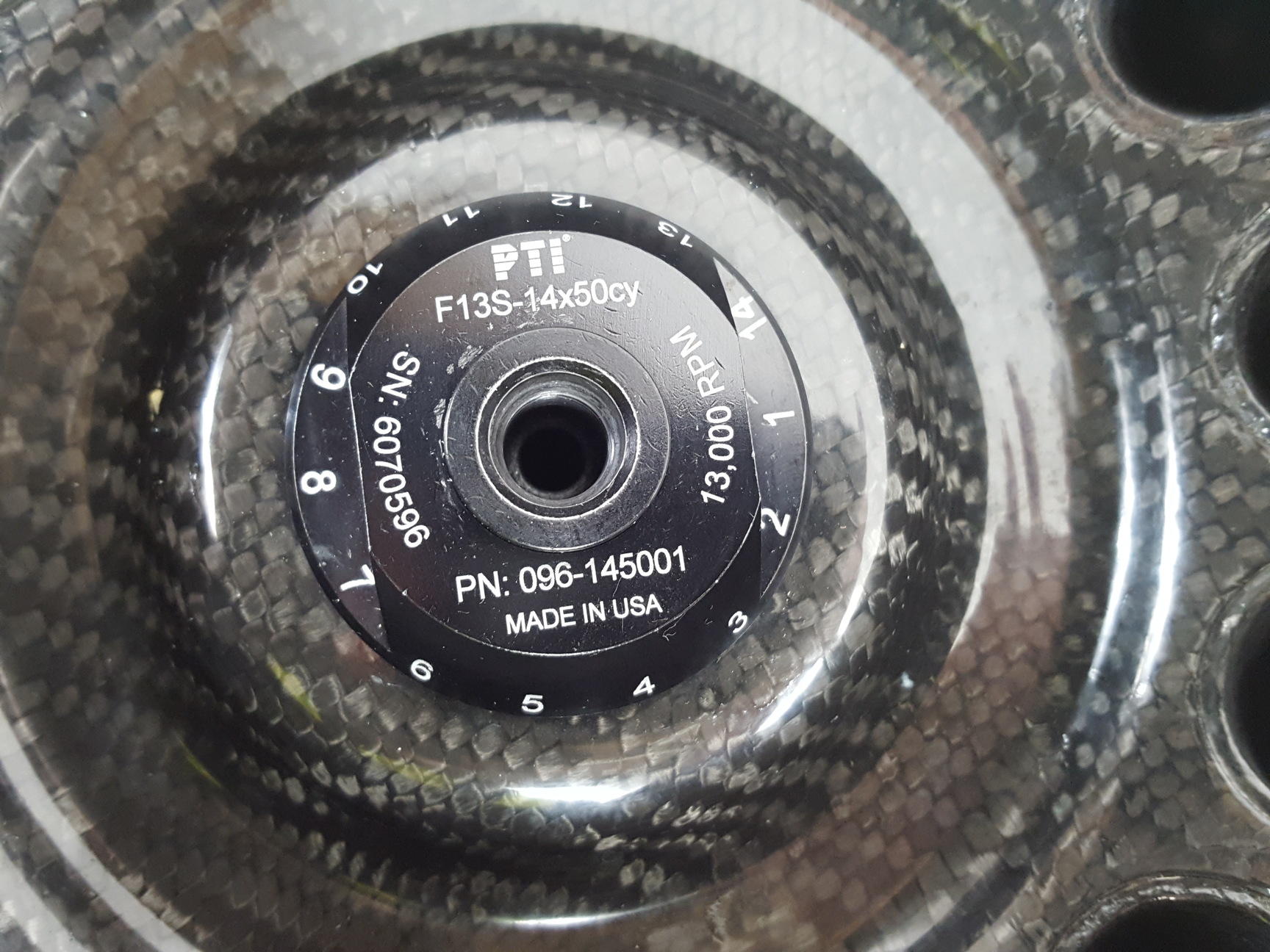 Image of Thermo Scientific Piramoon Fiberlite f13-14x50cy Fixed Angle Centrifuge Rotor 