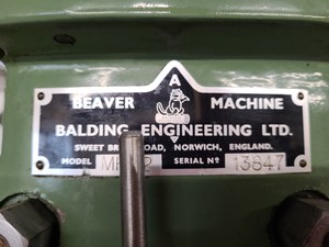 Thumbnail image of Beaver Mill Manual Milling Machine MK.2 Engineering Workshop