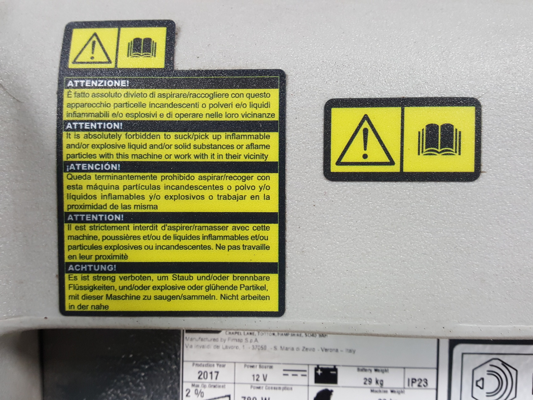 Image of Ice Sweep 50 B Sweeping Machine PN - 108102 Industrial Commercial Floor Cleaner
