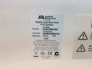 Thumbnail image of Applied Biosystems 7900HT Fast Real-Time PCR System - PN 4330966 Lab