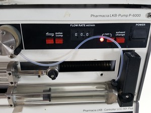 Thumbnail image of Pharmacia LKB FPLC System P-6000,  LCC-501, UV-1, MV-7, MV-8 Lab