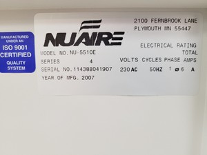 Thumbnail image of Nuaire DHD Autoflow CO2 Air-Jacketed Incubator Model - NU-5510E Series 4 Lab