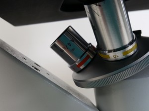 Thumbnail image of Hund Wetzlar Wilovert Inverted Microscope 10/0.25 Ph-p & A4/0.10 Objectives Lab