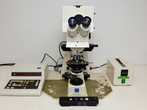Thumbnail image of Carl Zeiss Axiophot Fluorescent Microscope w/ 6 Objectives Apchromat Neofluar