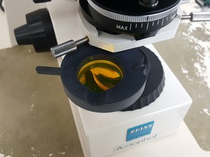 Thumbnail image of Carl Zeiss Axiophot Fluorescent Microscope w/ 6 Objectives Apchromat Neofluar