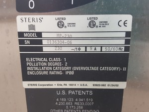 Thumbnail image of Steris VHP 100-P Biodecontamination & VHP 100 R Desiccant Regeneration System