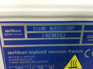 Thumbnail image of Oerlikon Leybold Oil Sealed Rotary Vane Vacuum Pump Model - SOGEVAC SV40 BI Lab
