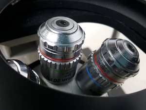 Thumbnail image of Olympus IMT-2 Microscope w/ 4 x Objectives - LWD CDPlan 40PL, 20PL,  SPlan 10PL